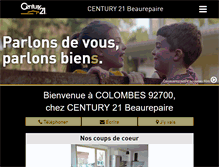 Tablet Screenshot of century21-beaurepaire-colombes.com